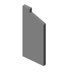 Šamotová deska boční, levá přední KV 025F 01